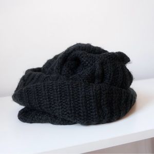 Black Knit Infinity Scarf